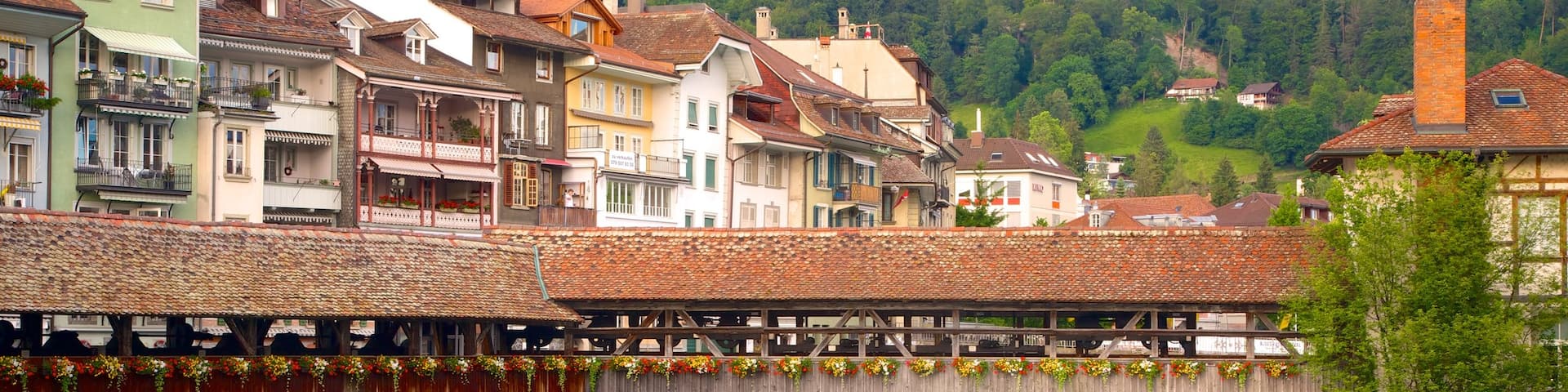 Thun which includes a bridge and a river or creek