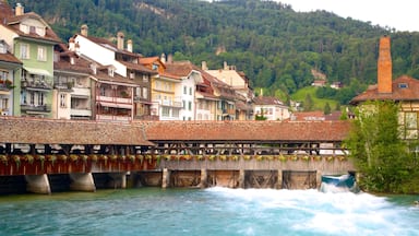 Thun mostrando un puente y un río o arroyo