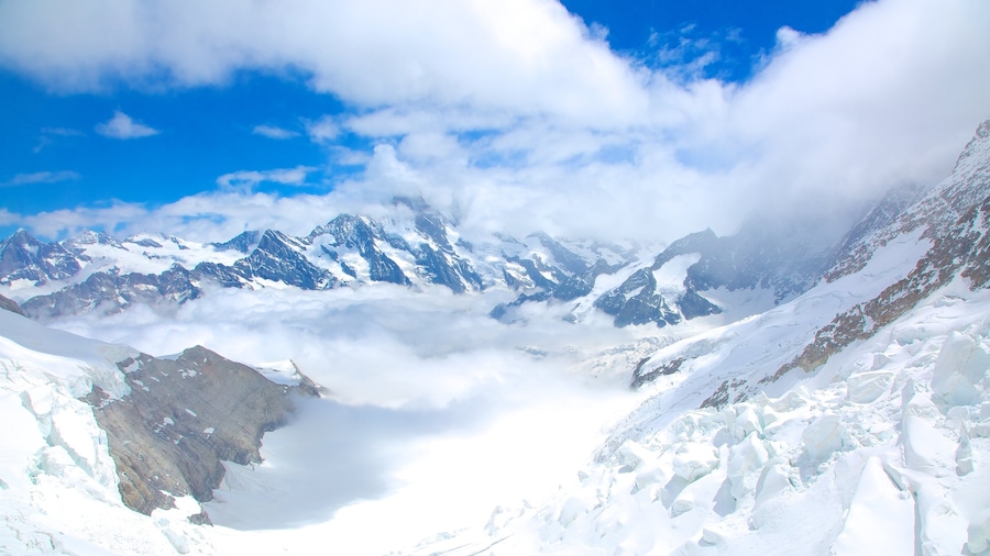 Jungfraujoch mit einem Berge, Landschaften und Schnee