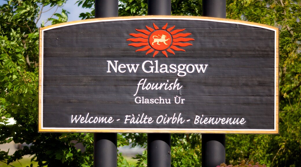 New Glasgow showing signage