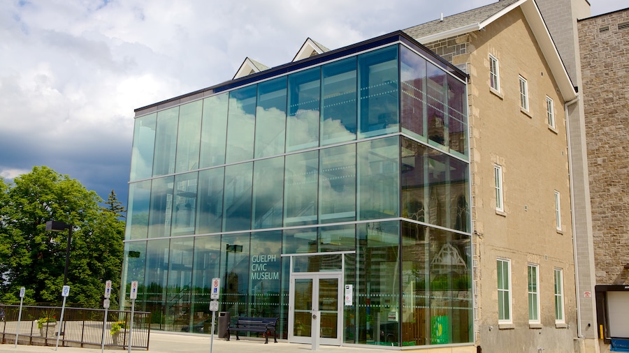 Guelph which includes city views and modern architecture