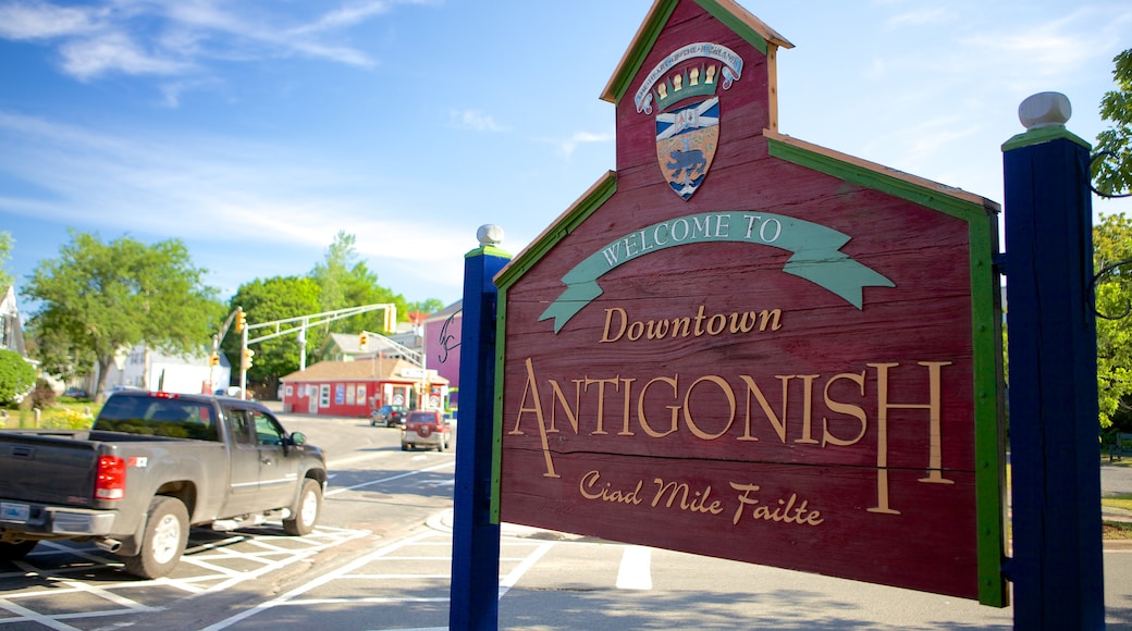 Antigonish which includes signage