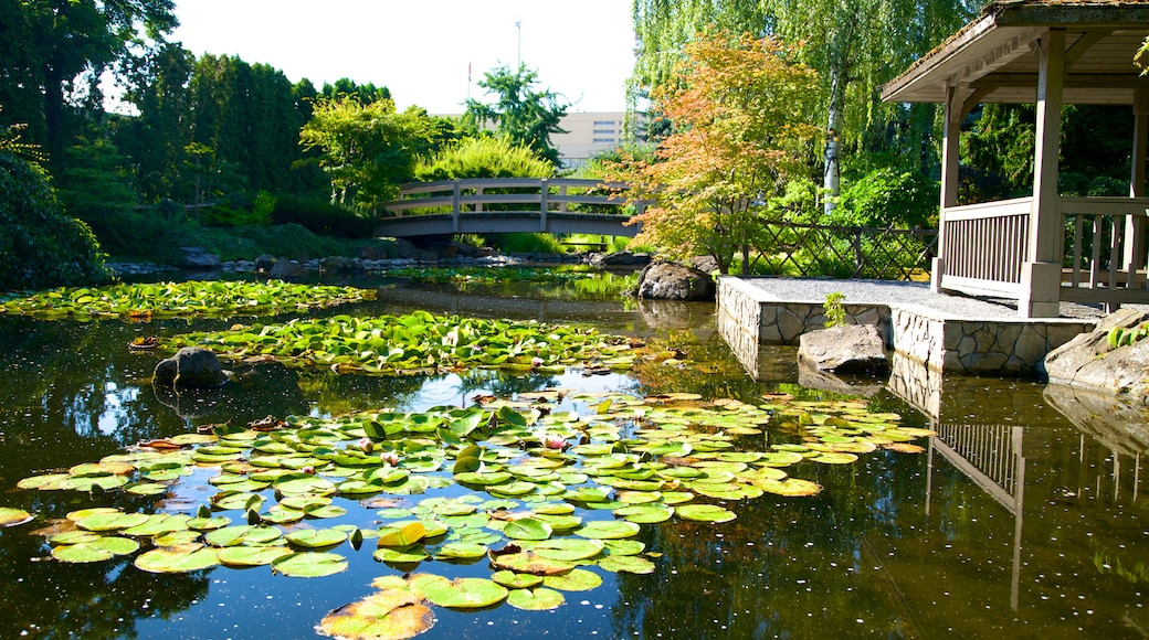 Kasugai Gardens joka esittÀÀ lampi ja puutarha
