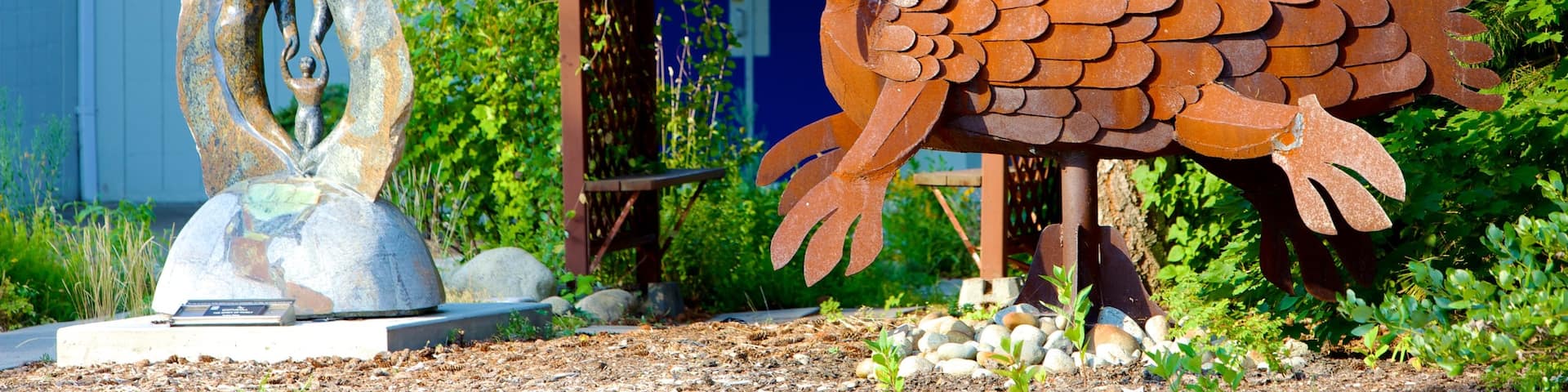 Kootenay Gallery featuring a statue or sculpture and outdoor art