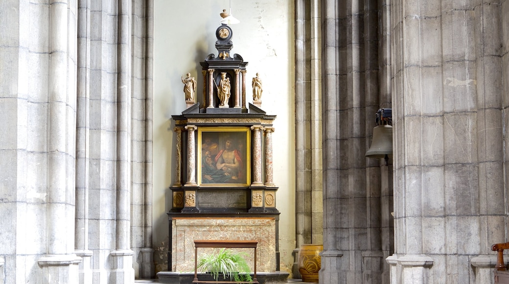 Liege Cathedral showing interior views, heritage architecture and religious aspects