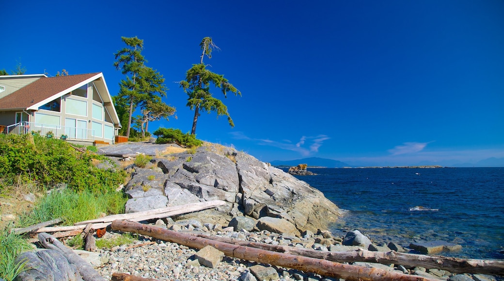 Nanoose Bay which includes rugged coastline and a house