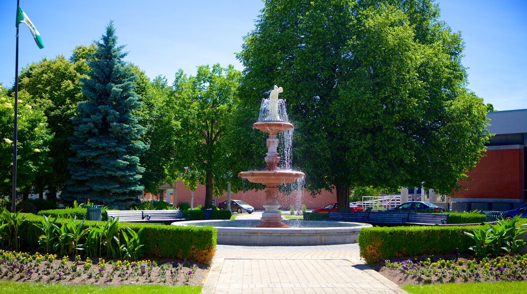 Woodstock ofreciendo un jardín y una fuente