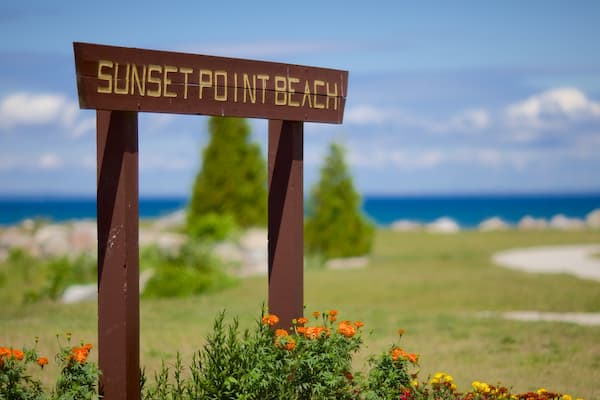 Sunset Point Park welches beinhaltet Park und Beschilderung