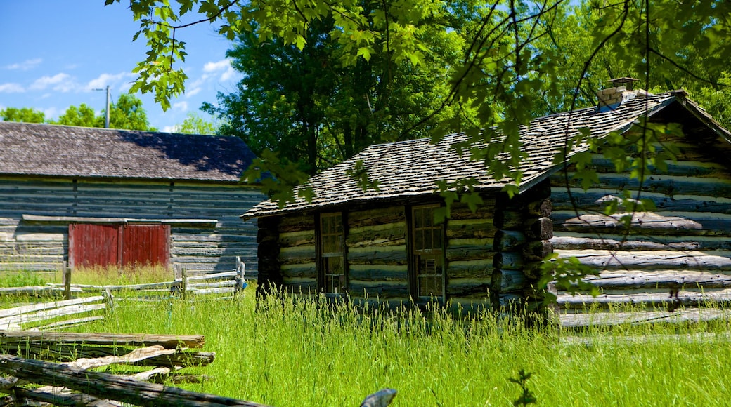 Fanshawe Pioneer Village mostrando arquitetura de patrimônio e uma casa