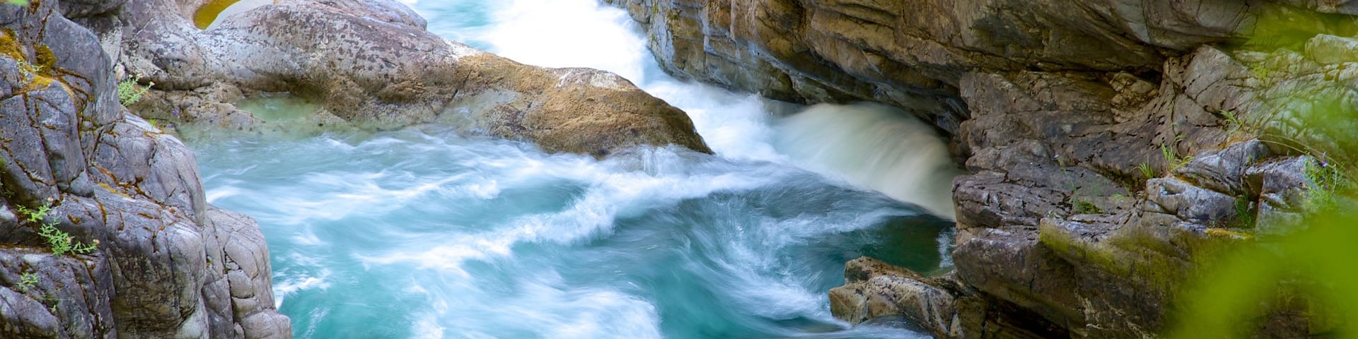 Little Qualicum Falls Provincial Park showing rapids