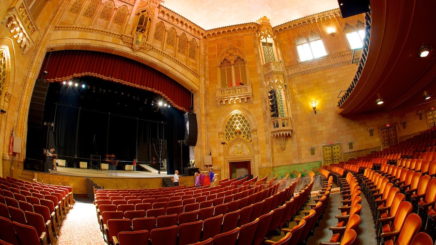 Hershey Theater featuring theater scenes, heritage architecture and interior views