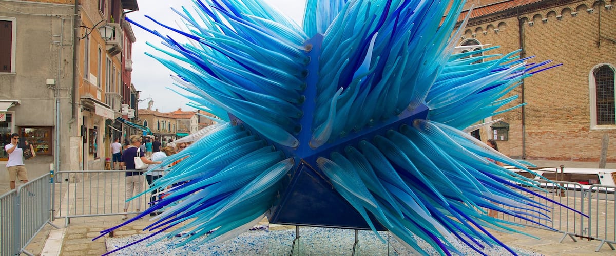 Murano which includes art and outdoor art