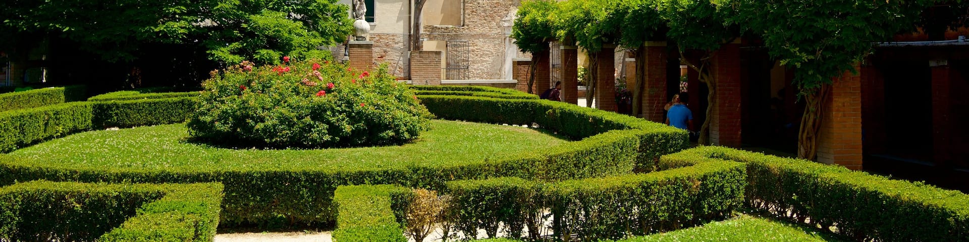 Ca\' Rezzonico featuring heritage architecture and a park