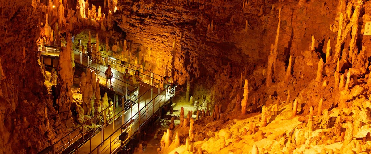 Okinawa which includes interior views, caves and a bridge