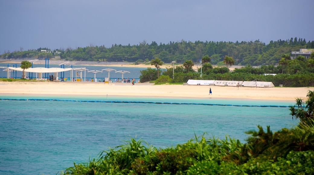 Okinawa das einen Strand und allgemeine Küstenansicht