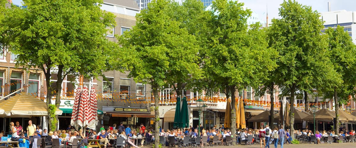 Het Plein bevat straten en buiten eten