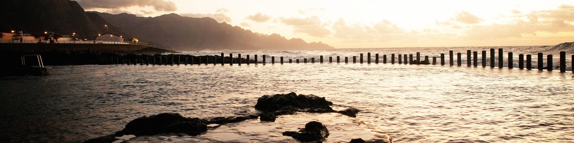 Agaete showing a sunset