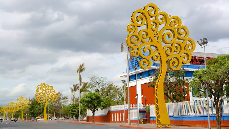 Managua featuring street scenes and outdoor art