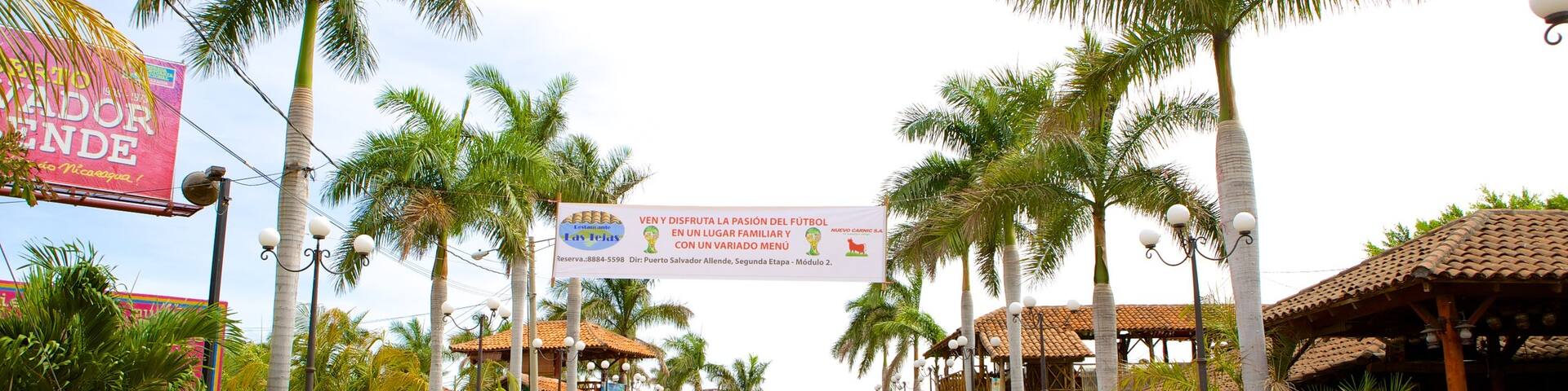 Managua which includes a small town or village and street scenes