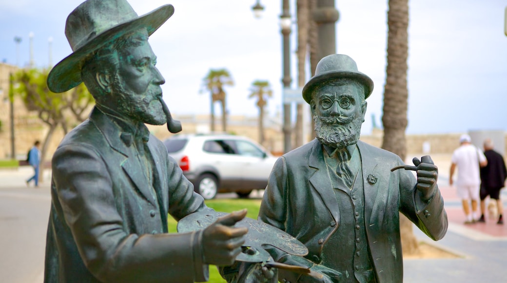 Sitges ofreciendo una estatua o escultura