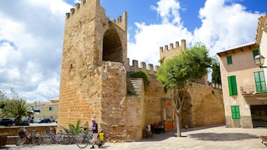 Alcudia showing a ruin, a castle and heritage architecture