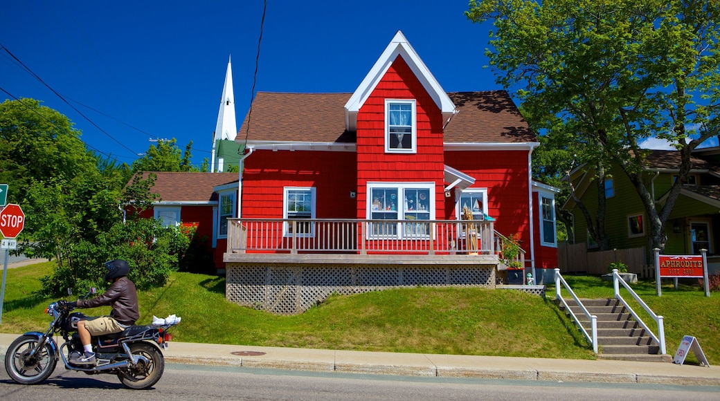 Baddeck featuring a house and street scenes