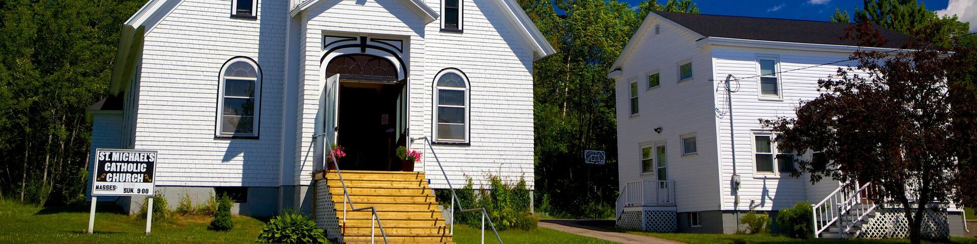 Baddeck which includes a church or cathedral