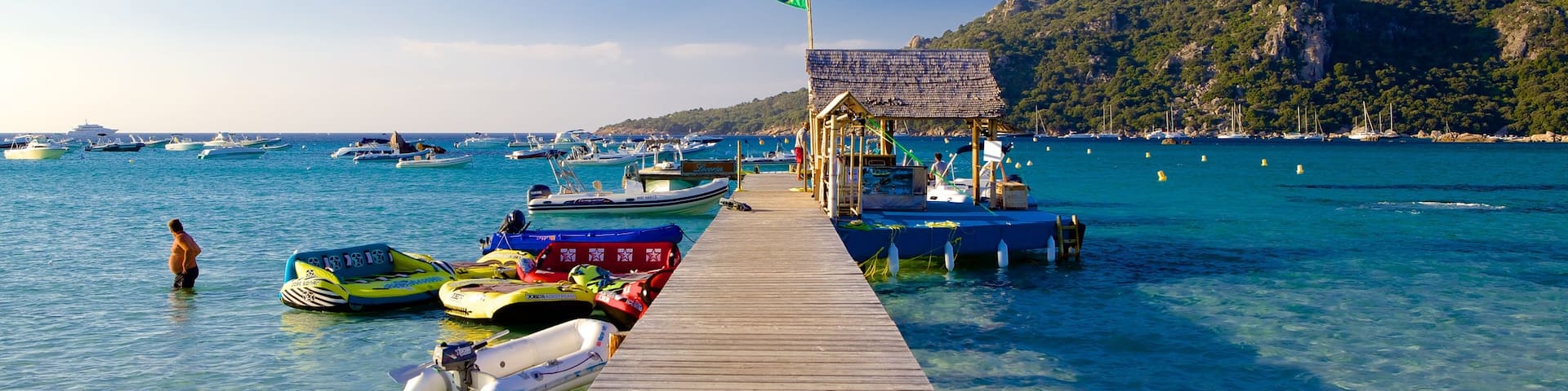 Plage de Santa Giulia qui includes vues littorales et baie ou port