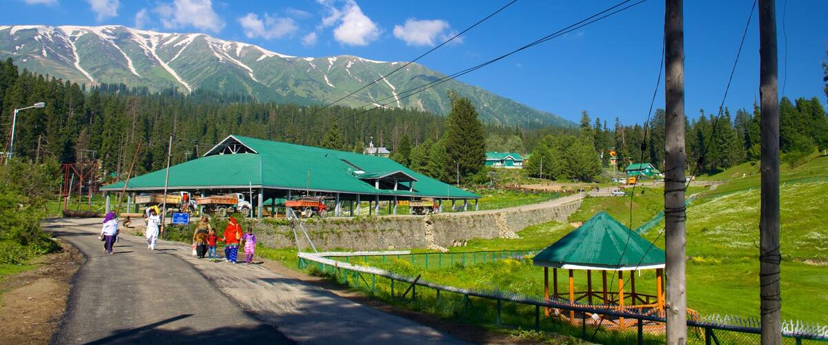 Gulmarg showing street scenes