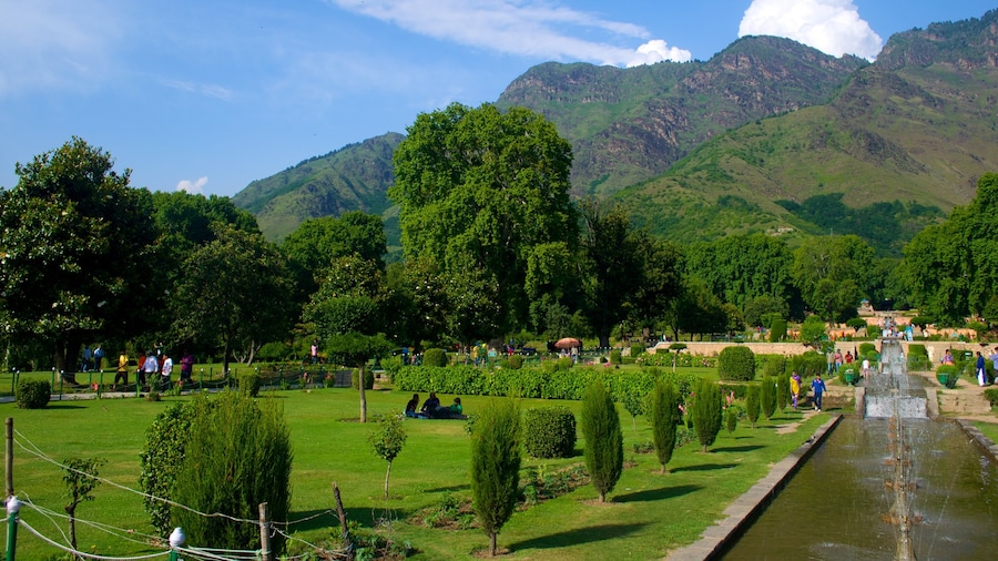 Mughal Gardens which includes a park