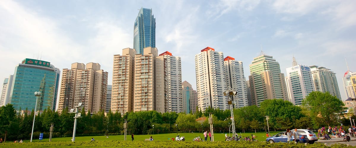 May Fourth Square which includes skyline and a city
