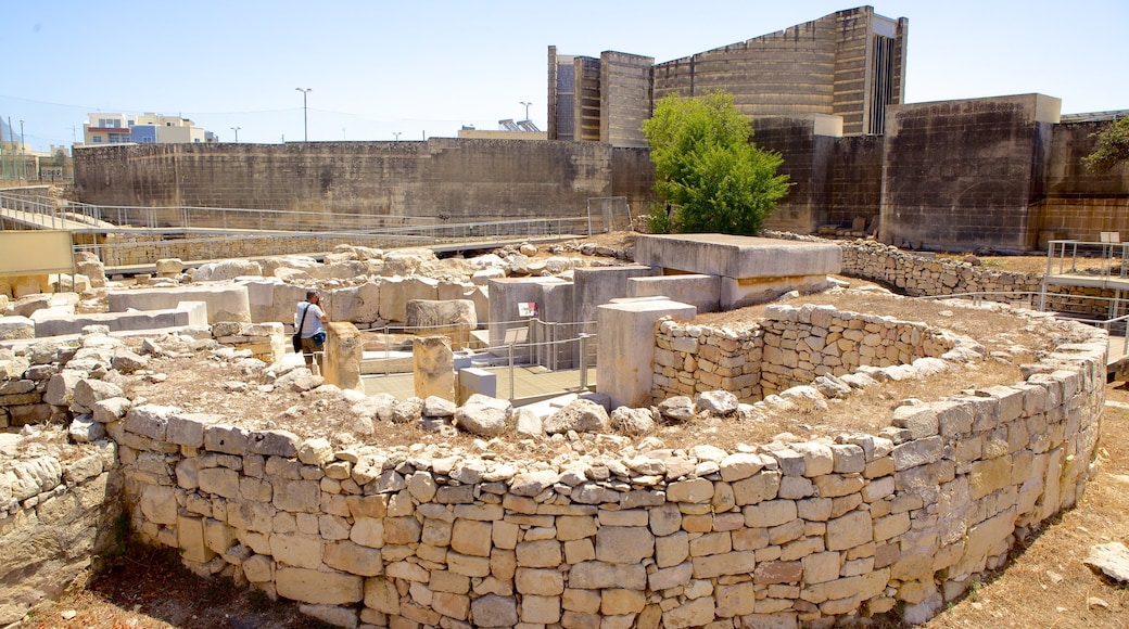 Tarxien Temples showing building ruins