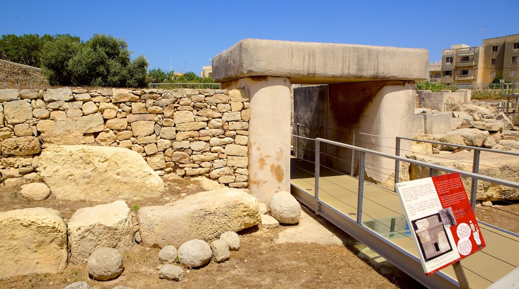 Tarxien Temples som viser historisk arkitektur