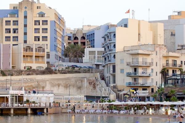 St George\'s Beach showing a coastal town