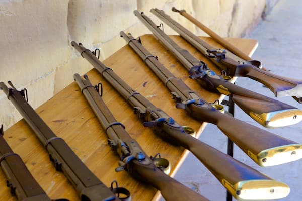 Fort Rinella which includes military items