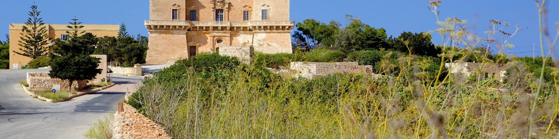 Selmun Palace showing heritage architecture and a castle