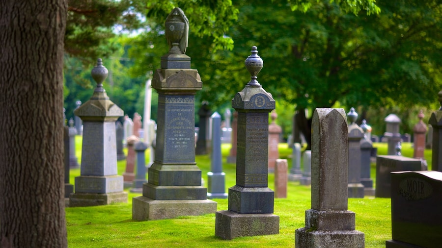 Cimetière de Fairview montrant mémorial et cimetière