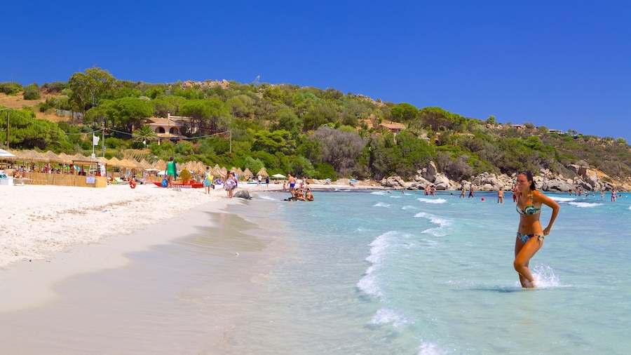 Simius Beach which includes a sandy beach