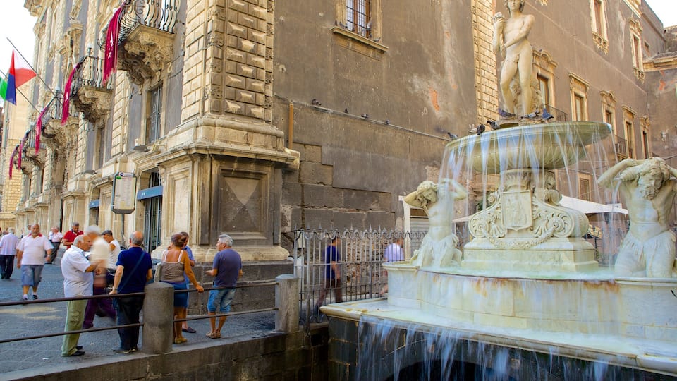 Plaza de la Catedral ofreciendo arquitectura patrimonial y una fuente