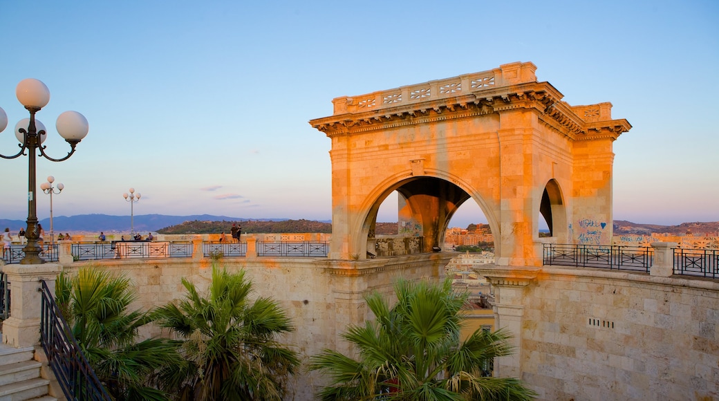 Bastion of Saint Remy showing a sunset and heritage architecture