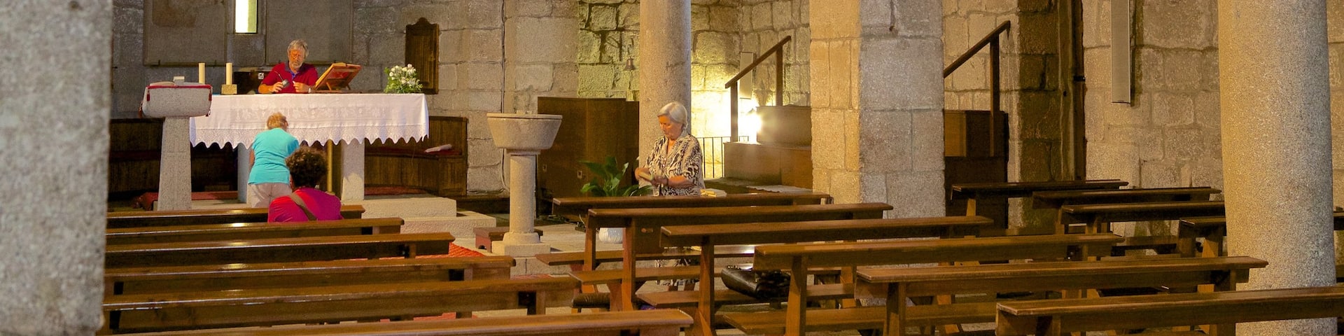 Basilica of San Simplicio featuring a church or cathedral, religious aspects and interior views