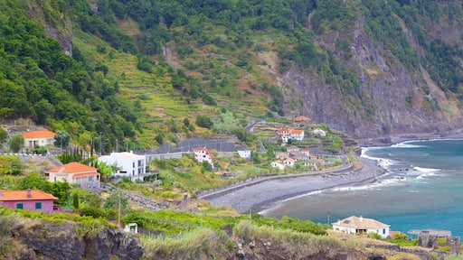 Madeira toont een kuststadje en algemene kustgezichten