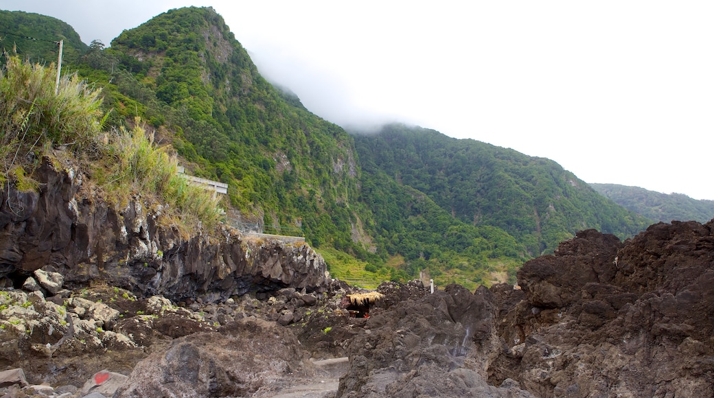 Madeira Island showing mist or fog and mountains