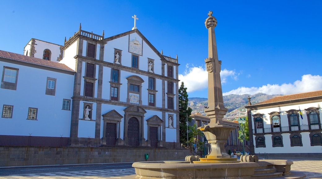 Town Square showing a square or plaza, heritage architecture and a church or cathedral