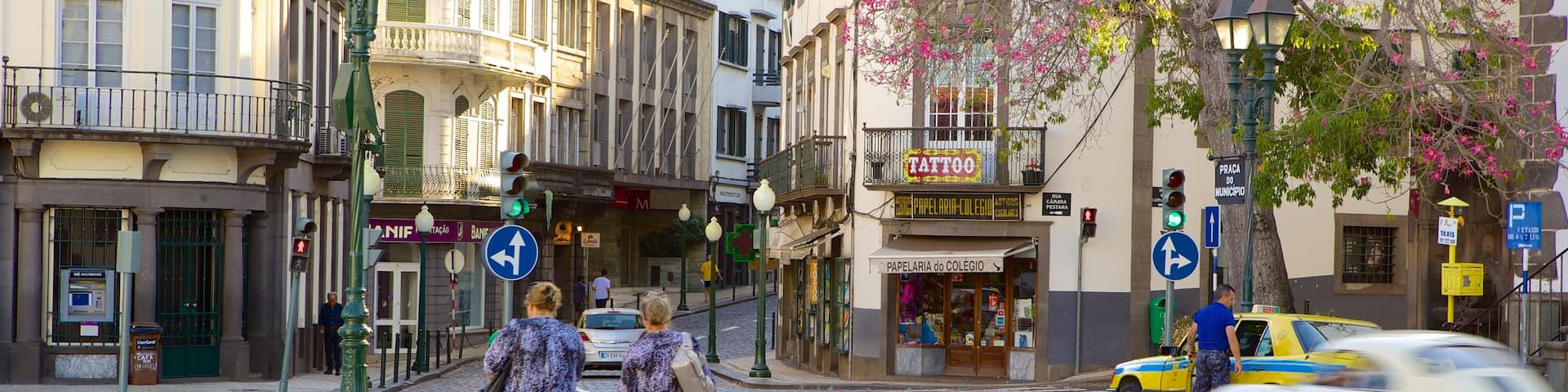 Town Square showing street scenes and a small town or village