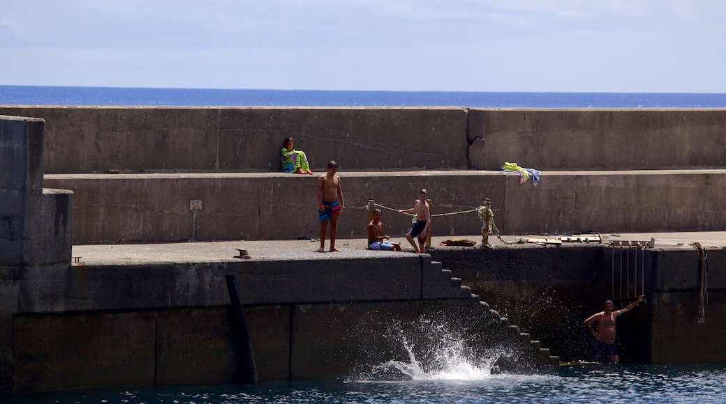 Santa Cruz Beach showing swimming