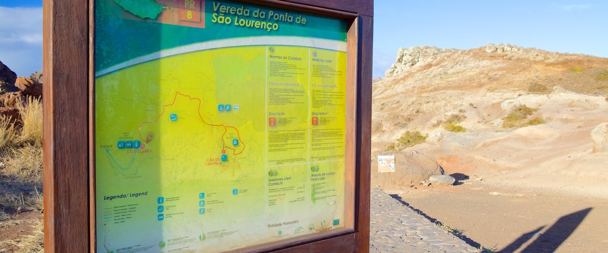 Pointe de São Lourenço mettant en vedette signalisation