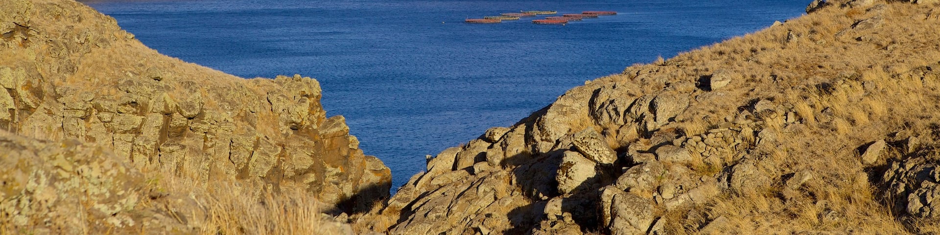 Sao Lourenco Point showing rocky coastline