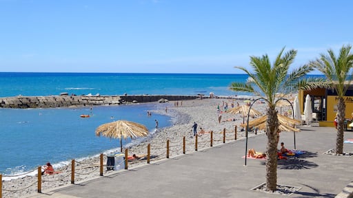 Plage de Ponta Do Sol mettant en vedette plage de galets