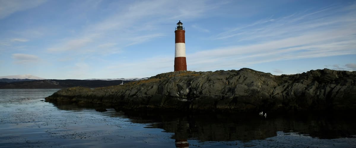 Tierra del Fuego featuring a lighthouse and general coastal views